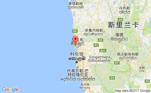 尼甘布港口地图